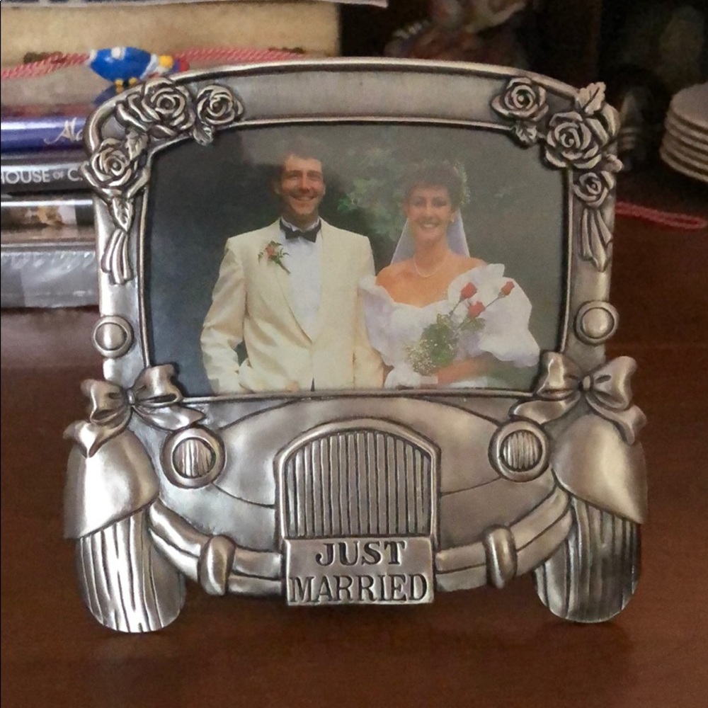 Just married picture frame